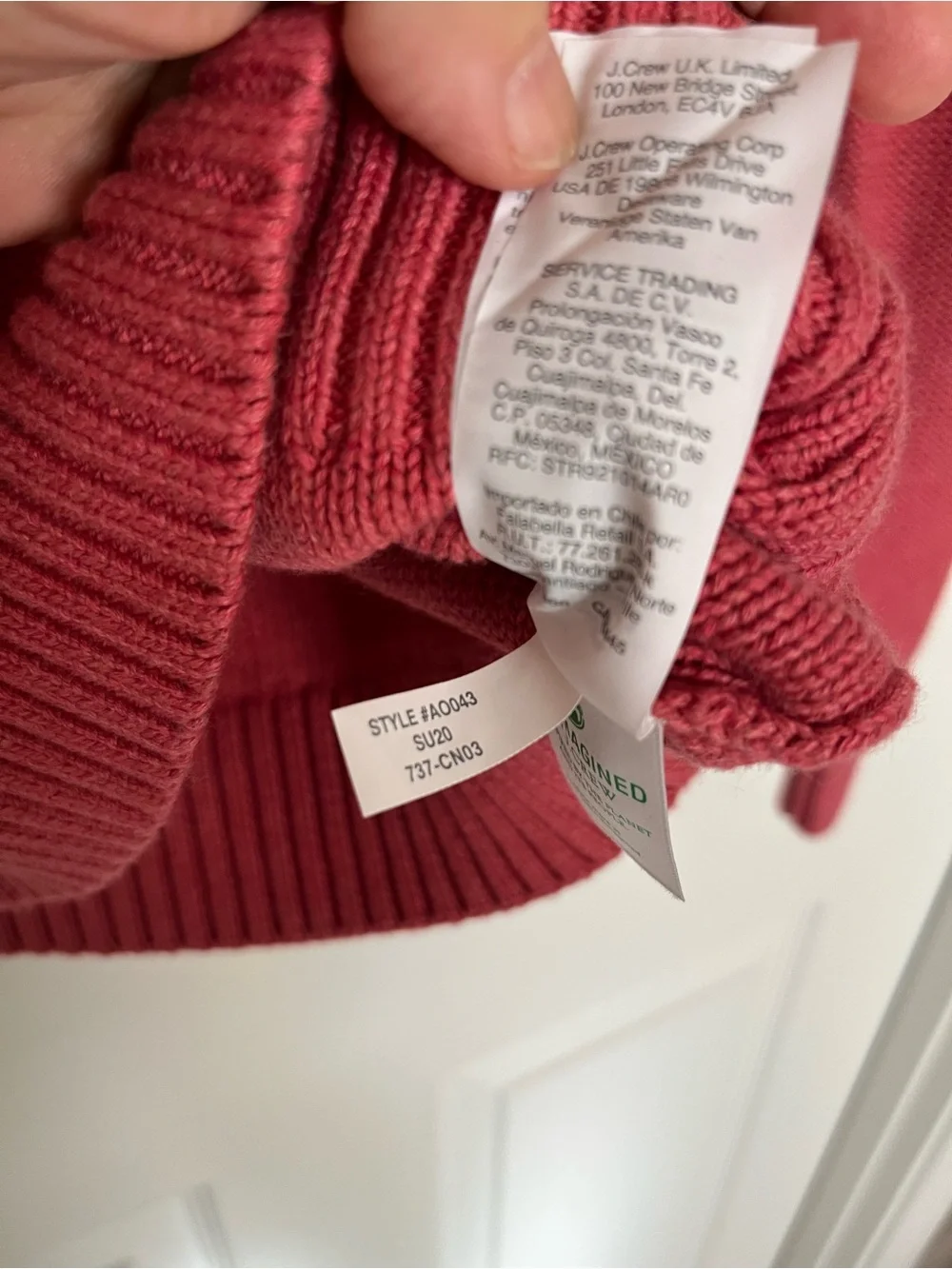 J.CREW SzS Crewneck Cotton Sweater, Coral